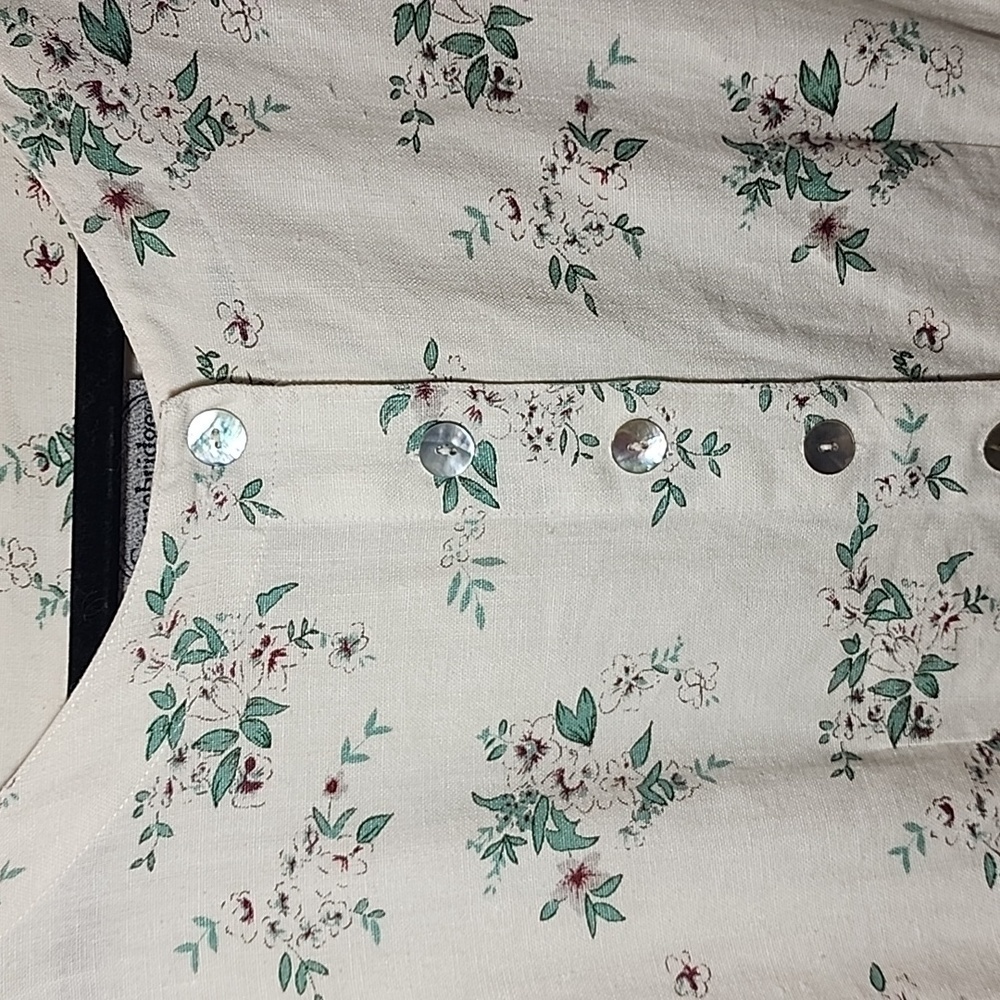 Stonebridge Size 10 100% Linen Off White Button Up Blouse Vintage - Picture 3 of 7